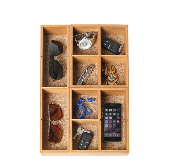 NIB Expandable Bamboo Drawer Organizer - Picture 3 of 8